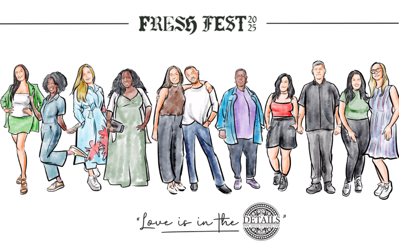 Fresh Fest Floral Design Caricature